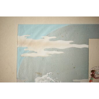 八宝堂/八寶堂 御伽絵 児島玉鳳画 木版画15枚　Z301 