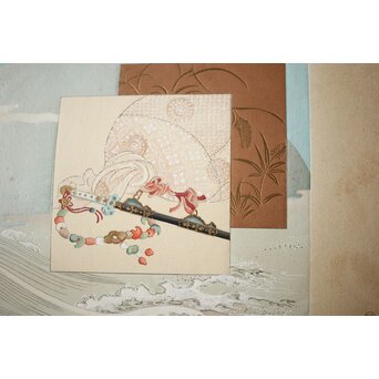 八宝堂/八寶堂 御伽絵 児島玉鳳画 木版画15枚　Z301 