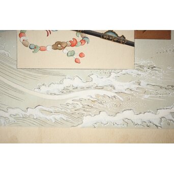 八宝堂/八寶堂 御伽絵 児島玉鳳画 木版画15枚　Z301 