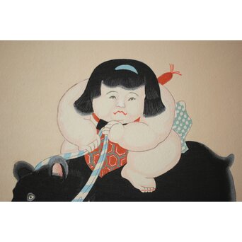 八宝堂/八寶堂 御伽絵 児島玉鳳画 木版画15枚　Z301 