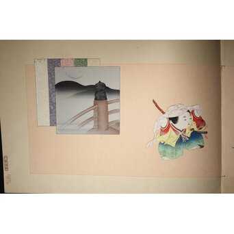 八宝堂/八寶堂 御伽絵 児島玉鳳画 木版画15枚　Z301 