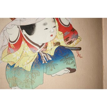 八宝堂/八寶堂 御伽絵 児島玉鳳画 木版画15枚　Z301 