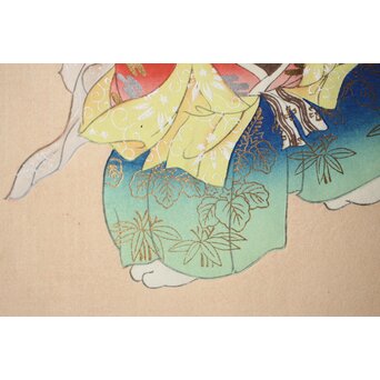 八宝堂/八寶堂 御伽絵 児島玉鳳画 木版画15枚　Z301 