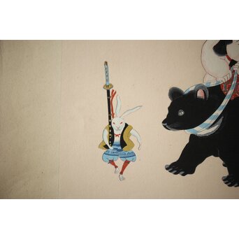 八宝堂/八寶堂 御伽絵 児島玉鳳画 木版画15枚　Z301 