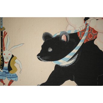 八宝堂/八寶堂 御伽絵 児島玉鳳画 木版画15枚　Z301 