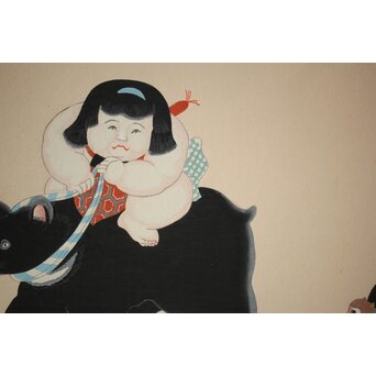 八宝堂/八寶堂 御伽絵 児島玉鳳画 木版画15枚　Z301 