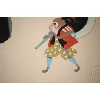 八宝堂/八寶堂 御伽絵 児島玉鳳画 木版画15枚　Z301 