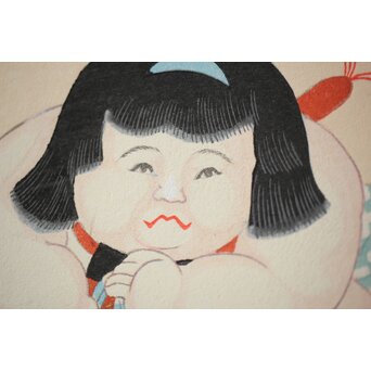 八宝堂/八寶堂 御伽絵 児島玉鳳画 木版画15枚　Z301 