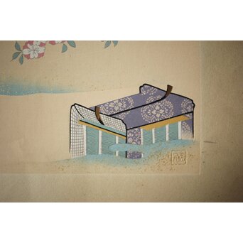 八宝堂/八寶堂 御伽絵 児島玉鳳画 木版画15枚　Z301 