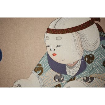 八宝堂/八寶堂 御伽絵 児島玉鳳画 木版画15枚　Z301 