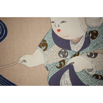 八宝堂/八寶堂 御伽絵 児島玉鳳画 木版画15枚　Z301 