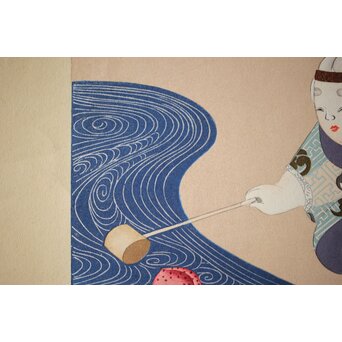 八宝堂/八寶堂 御伽絵 児島玉鳳画 木版画15枚　Z301 