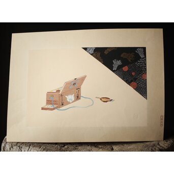 八宝堂/八寶堂 御伽絵 児島玉鳳画 木版画15枚　Z301 