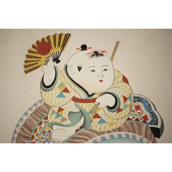 八宝堂/八寶堂 御伽絵 児島玉鳳画 木版画15枚　Z301 