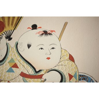 八宝堂/八寶堂 御伽絵 児島玉鳳画 木版画15枚　Z301 