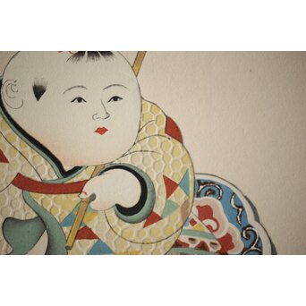 八宝堂/八寶堂 御伽絵 児島玉鳳画 木版画15枚　Z301 