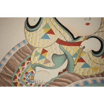 八宝堂/八寶堂 御伽絵 児島玉鳳画 木版画15枚　Z301 