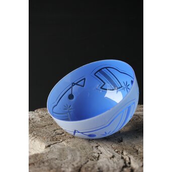 青色 白被 白着ガラス 切子電笠　A028 