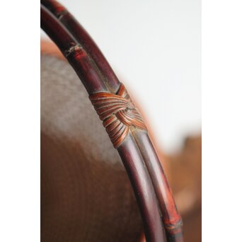 峰月作 透かし編み 花籠/竹籠　U286 