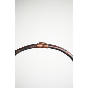 峰月作 透かし編み 花籠/竹籠　U286 