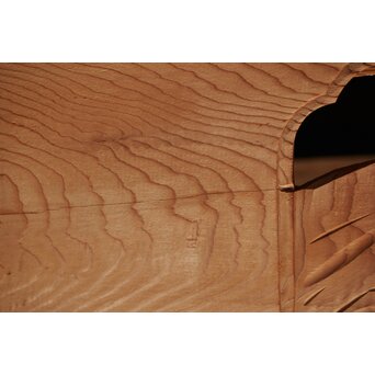 楼閣図 枠無木彫欄間 2枚1組　R0189 