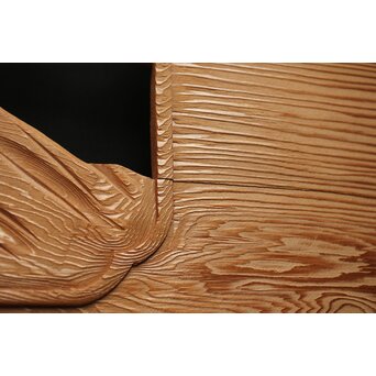 楼閣図 枠無木彫欄間 6枚1組　R0190 