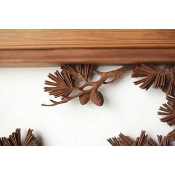 安太郎作 井波松梅木彫欄間 2枚1組　R0193 