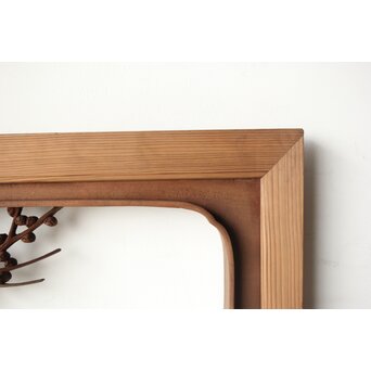 安太郎作 井波松梅木彫欄間 2枚1組　R0193 