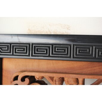 梅に鶯 雷門框 木彫欄間　R0194 