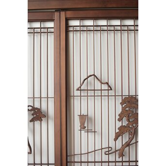 三保の松原 書院欄間 5枚1組　R0195 