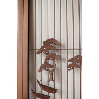 三保の松原 書院欄間 5枚1組　R0195 