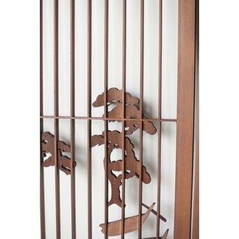 三保の松原 書院欄間 5枚1組　R0195 