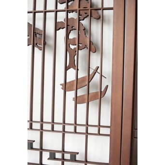 三保の松原 書院欄間 5枚1組　R0195 