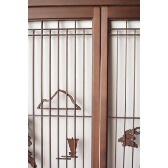 三保の松原 書院欄間 5枚1組　R0195 