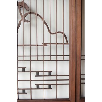 三保の松原 書院欄間 5枚1組　R0195 