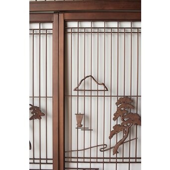 三保の松原 書院欄間 5枚1組　R0195 