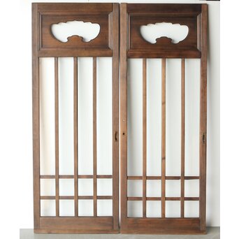 宝珠透かし ガラス戸 2枚1組　GD0102