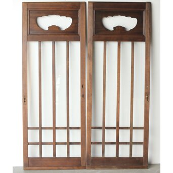 宝珠透かし ガラス戸 2枚1組　GD0102 