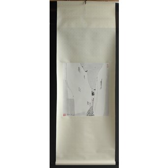 中国書画 呉冠中 栄宝斎工芸掛軸　Z303 