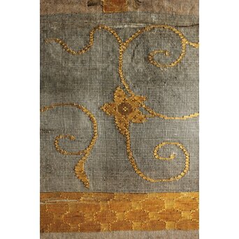 竹屋町刺繍 のったり図 掛軸　Z304 