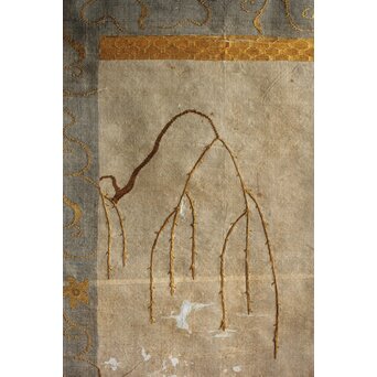 竹屋町刺繍 のったり図 掛軸　Z304 