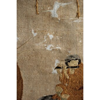 竹屋町刺繍 のったり図 掛軸　Z304 