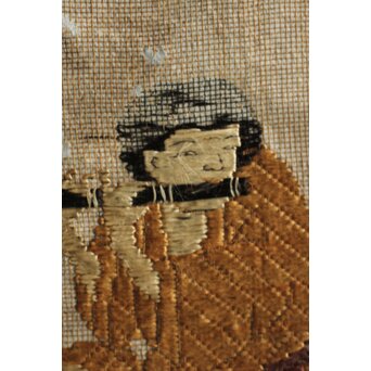 竹屋町刺繍 のったり図 掛軸　Z304 