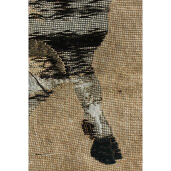 竹屋町刺繍 のったり図 掛軸　Z304 