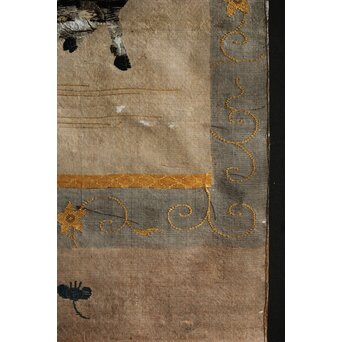 竹屋町刺繍 のったり図 掛軸　Z304 