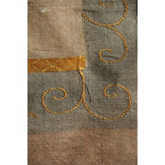 竹屋町刺繍 のったり図 掛軸　Z304 