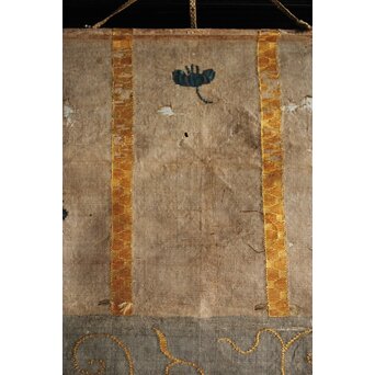 竹屋町刺繍 のったり図 掛軸　Z304 