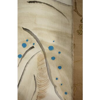 山口蓬春 獅子図 共箱 鑑定書付　Z305 