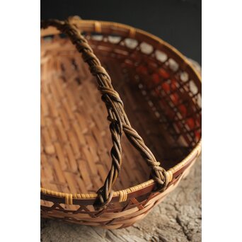 和田和一斎 落葉籠炭籠 淡々斎書付 共箱　U289 