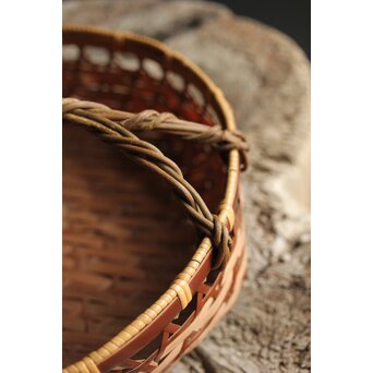 和田和一斎 落葉籠炭籠 淡々斎書付 共箱　U289 